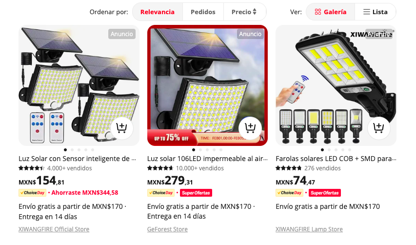 comprar lamparas solares con sensor de movimiento en aliexpress