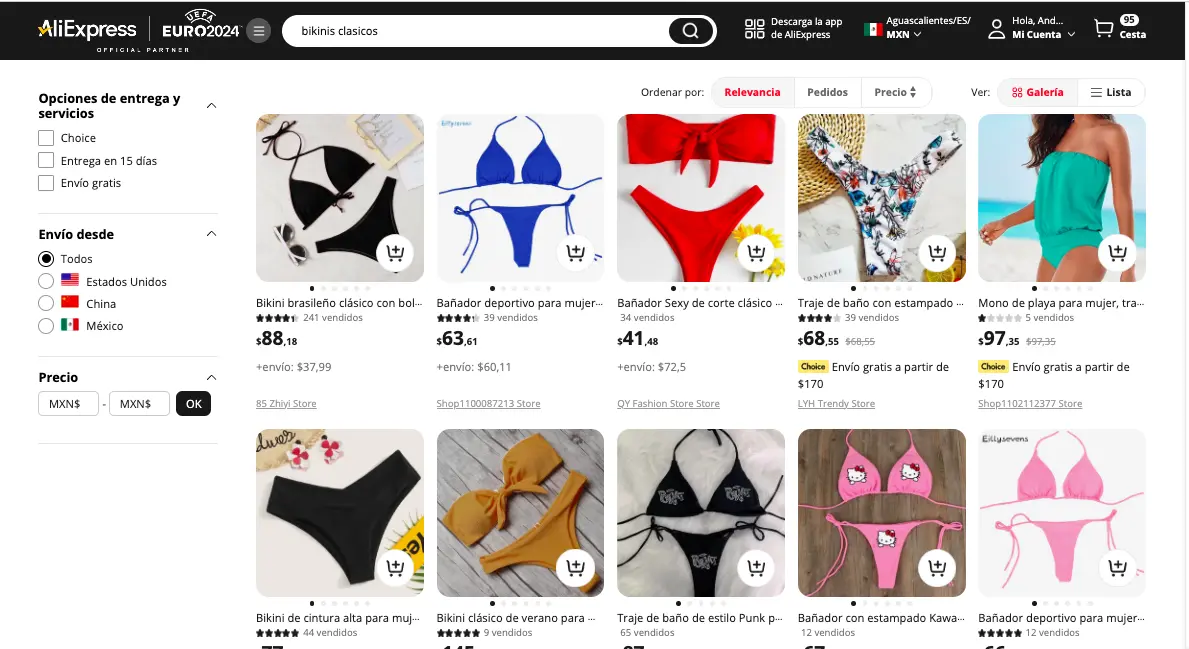 comprar bikinis clasicos en Aliexpress