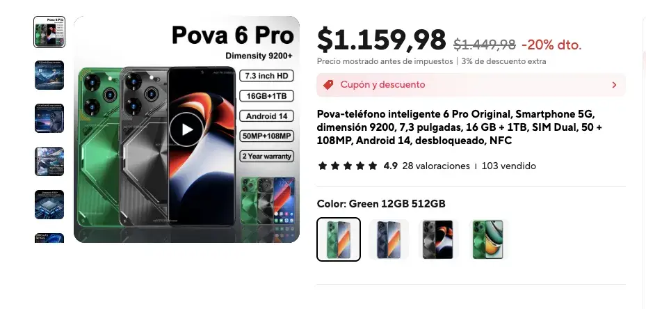 Comprar teléfono económico y bueno en Aliexpress