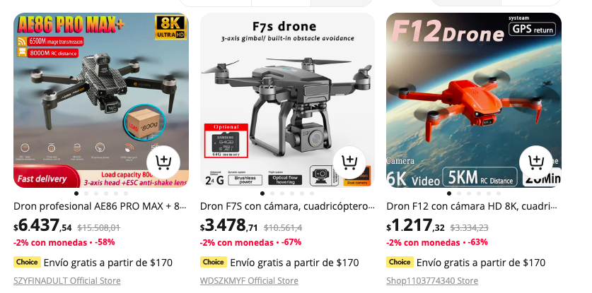 comprar dron profesional en Aliexpress