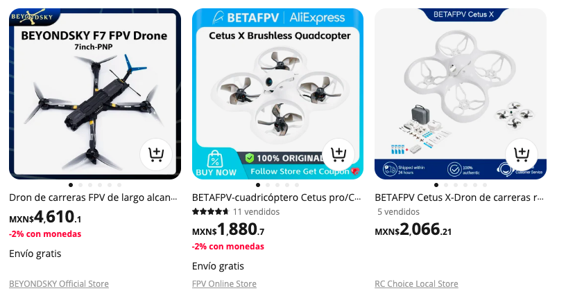 los mejores drones de carrera en aliexpress