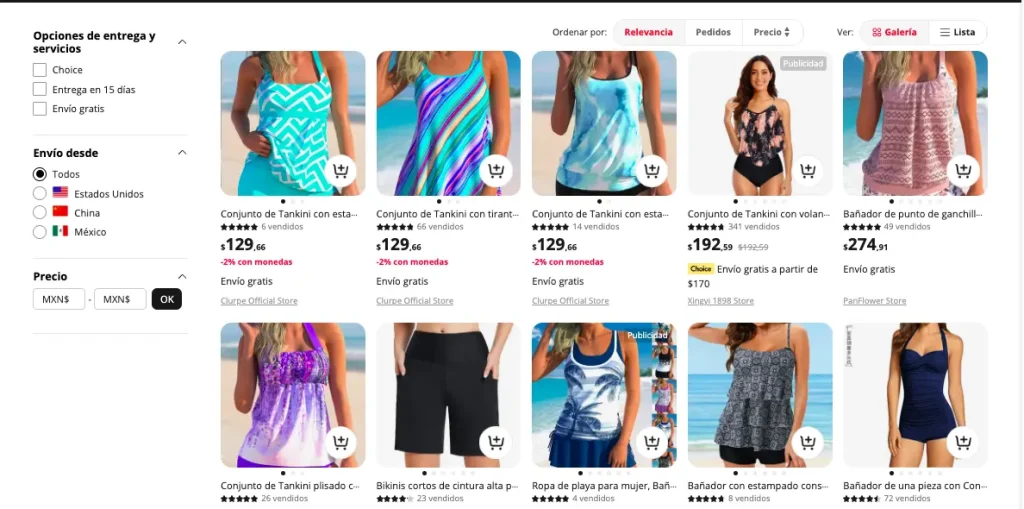 comprar tankini en Aliexpress