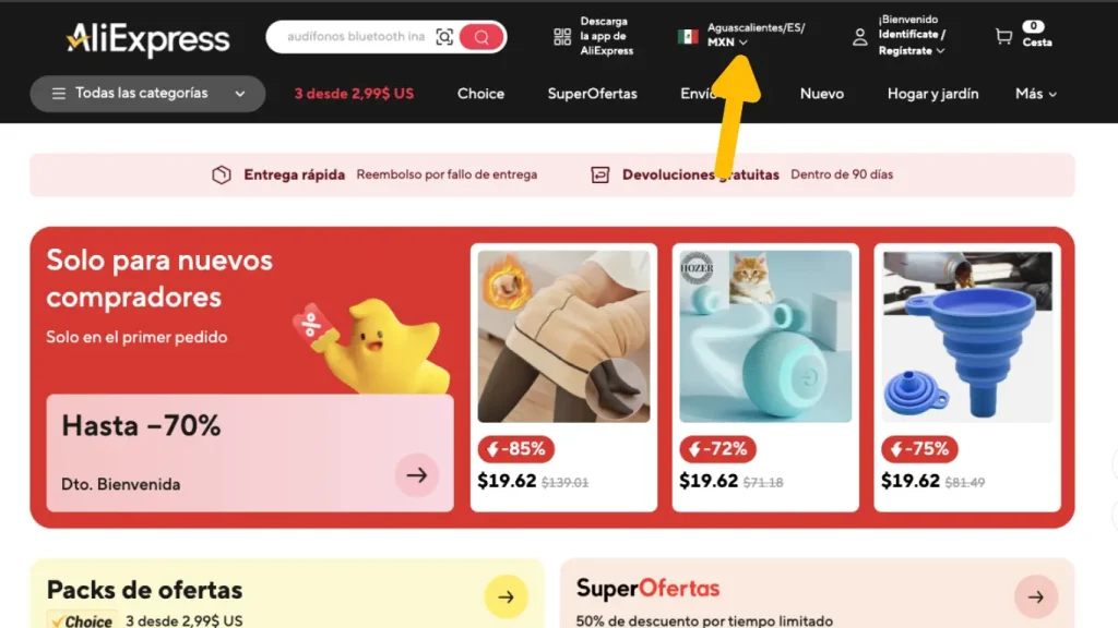 registrarse en aliexpress desde mexico