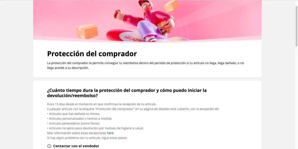 Programa al programa de protección de Aliexpress